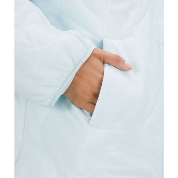 Lululemon Quilted Light Insulation Jacket Powder Blue Size Medium (6) Oversized! - Picture 4 of 9